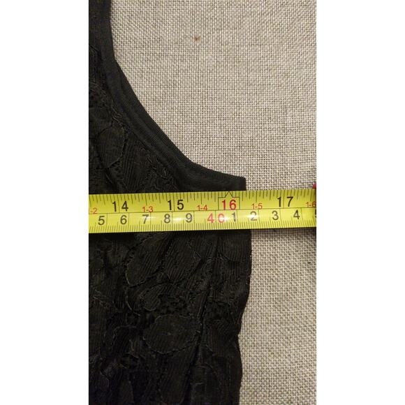Vintage Pandora Womens Black Lace Lingerie Tie Vest, Small, Goth Witchy Coquette - Picture 7 of 8